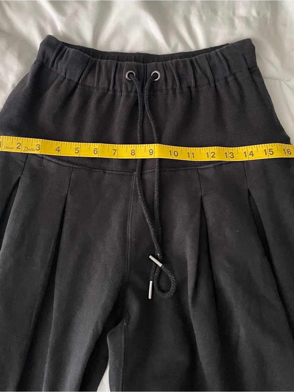 FP Movement: Black Wide-Leg Pleated Drawstring Pants - Picture 8 of 10